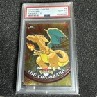 2000 TOPPS CHROME ENGLISH POKEMON T.V. SERIES #6 CHARIZARD PSA 10