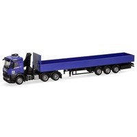 Herpa Modell Lkw 1:87 Hoch-Tief Mercedes Arocs M Pritschen-Sattelzug H0 960038