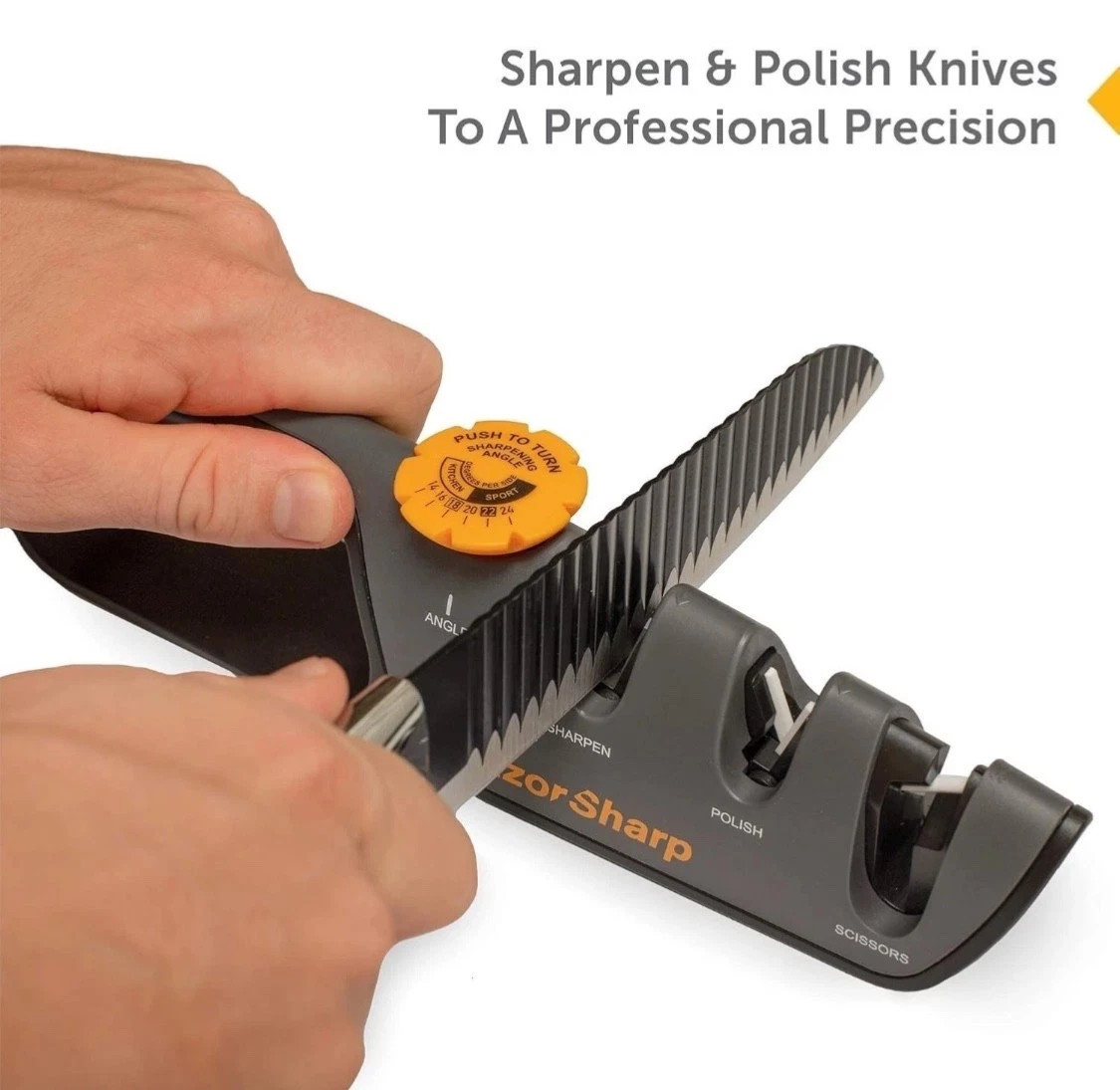 RazorSharp™ Knife Sharpener With Adjustable Angle Guide — Diamond-Coated Ce (A)
Opens in a new windo