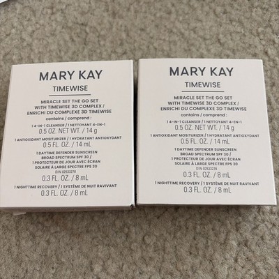 Lot Of 2 Mary Kay TimeWise Miracle Set 3D The Go Set 217455 Combination To Oily