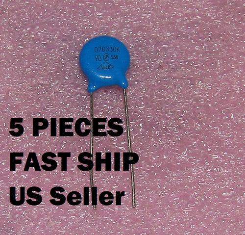 5 Stück 07D330K Metalloxid Varistor Spannungsabhängiger Widerstand 33V 20V AC 26V - Bild 1 von 4