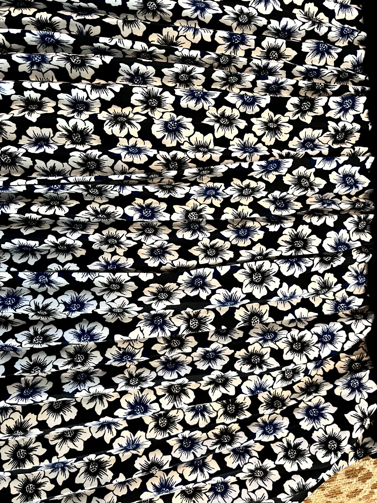 Abito gonna floreale Kate Spade Hollyhock fiocco a pieghe taglia S