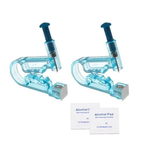 2Pcs Piercing Gun Disposable Sterile Ear Nose Piercing Kits Ear Rings Studs Tool image 4