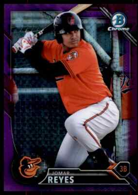 2016 Bowman Chrome Purple Refractor Jomar Reyes 089/250 Baltimore Orioles