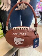 New K-State Kansas Wildcats Football Shape NCAA Purse Handbag Messenger Bag