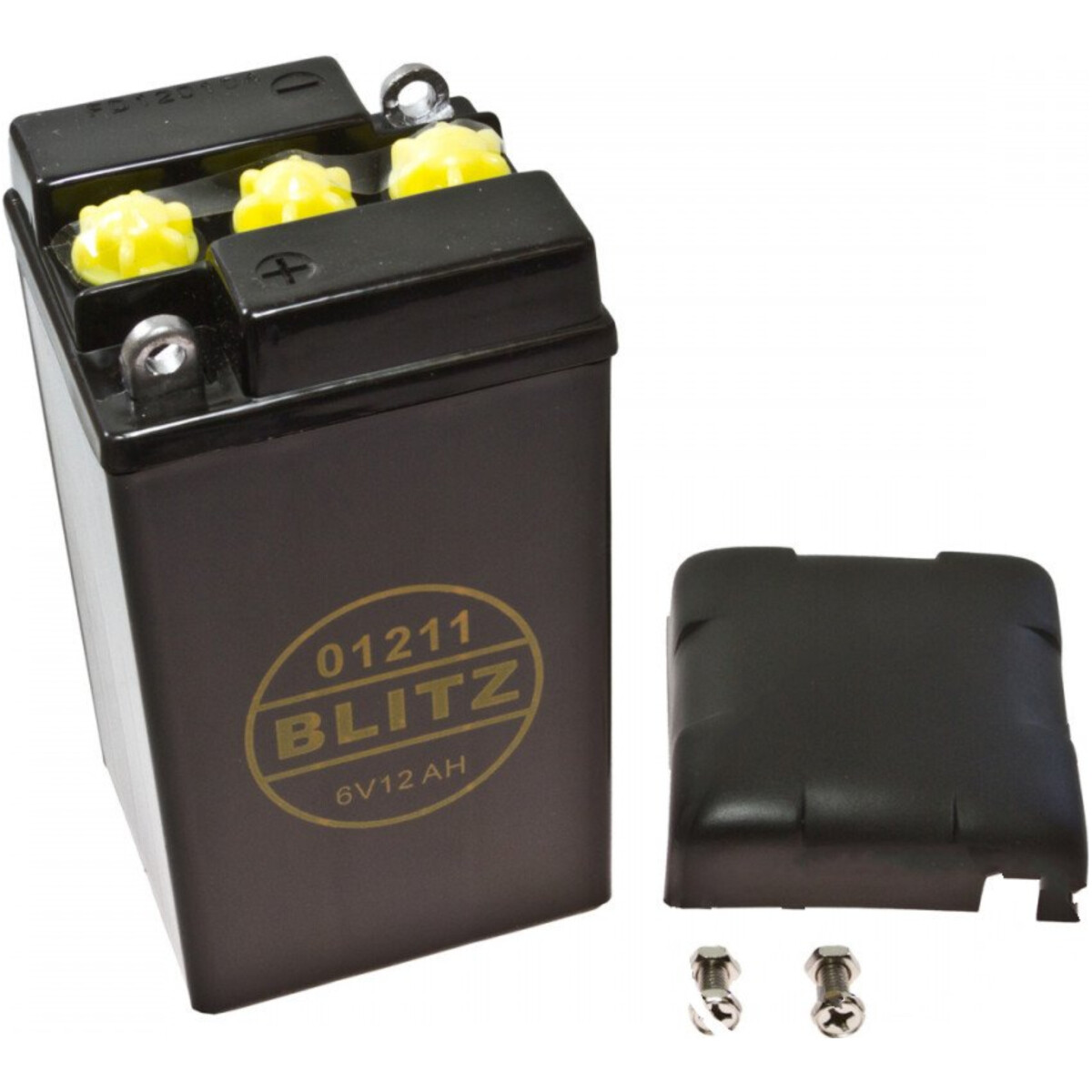 Motorradbatterie 01211 schwarz 6V battery 6v12ah black Motorradbatterie 01211 schwarz 6V battery 6v12ah black