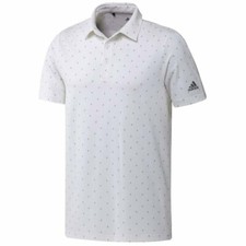 Adidas Golf ULTIMATE 365 Men's Polo Shirt White Logo Print Size Small ADVR0794