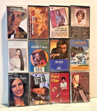 Lot of 12 Country Greatest Hits Cassettes; Gayle, Cline, Statlers, Tillis, Lynn