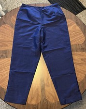 Vintage 90s Silk Purple Pants Zip Slacks Petite Sophisticate Womens 10