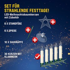 Weihnachtsbeleuchtung Mit 20 LED-Schneekugeln – Batteriebetrieben, Mit Fernbedienung & Timer, Für Innen & Außen