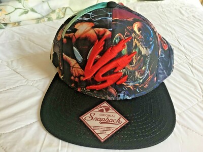 Marvel Spider-Man vs Venom Sublimation Snapback Men's Baseball Cap Hat NEW