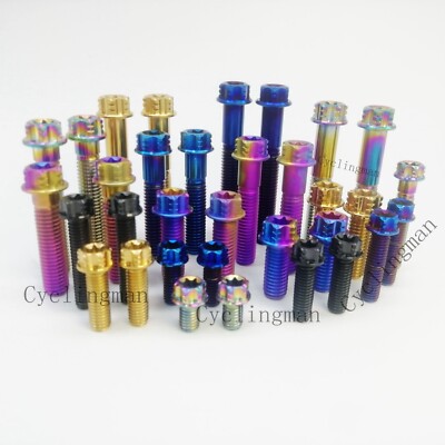 4pcs Ti Titanium Torx Head Flange Bolt M8x20/25/30/35/40/45/50/55/60mm