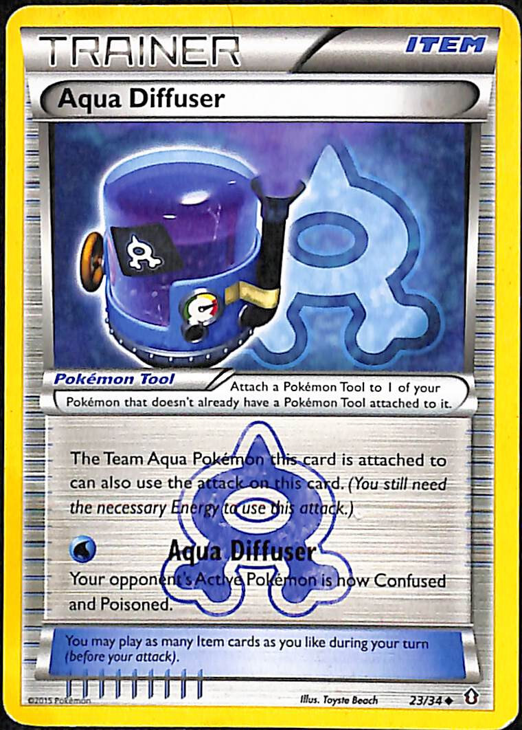 Aqua Diffuser 23/34 - Double Crisis Uncommon 2015 - Pokémon TCG Card LP