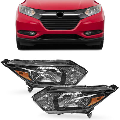 Right Left Pair Headlights Fits 2016-2018 Honda HR-V HRV