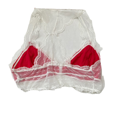 ジョージア Honeydew Women Lace Bralette Bra Red/White Size S 7052 | eBay