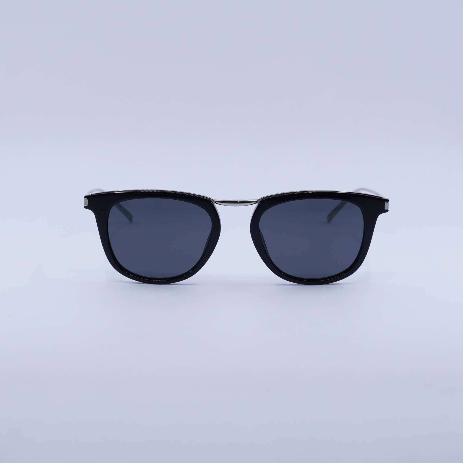 Saint Laurent SL753 001 Occhiali da Sole Nero Lucido Argento Grigio 50 20 145 Nuovi Autori...