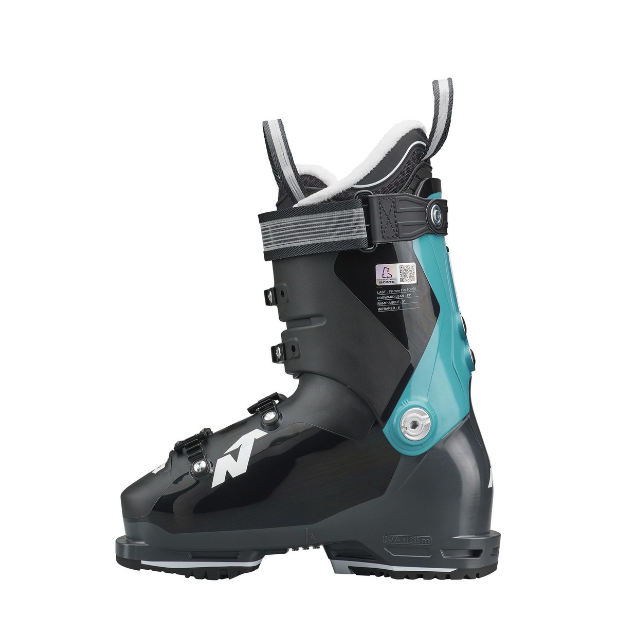 Bottes De Ski Femme Nordica Pro Machine 95W – Pointure Mondo 24.5, Noir Et Bleu – Occasion