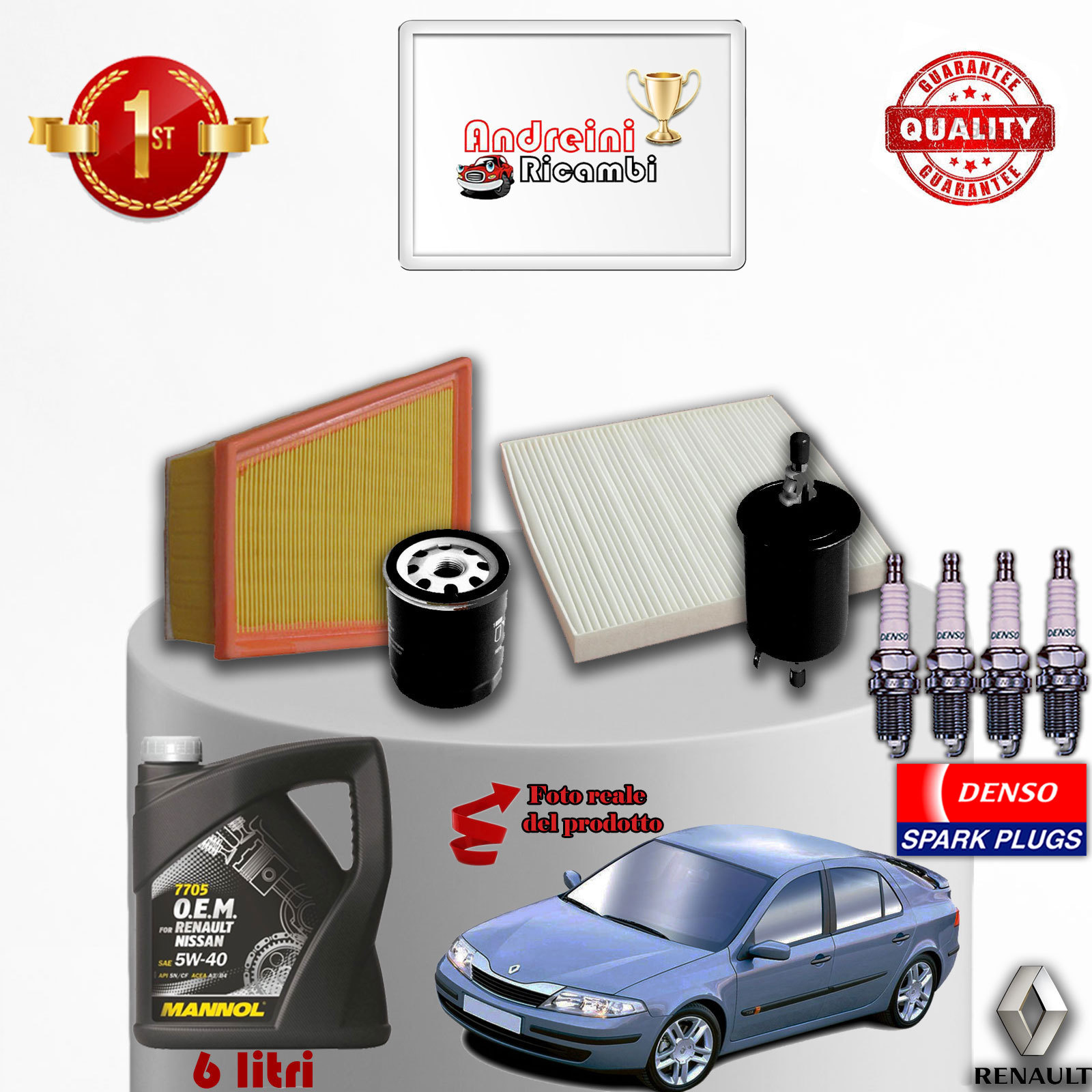 KIT TAGLIANDO FILTRI OLIO CANDELE XTOYOTA YARIS II 1.0 12V 51KW 69CV - 3