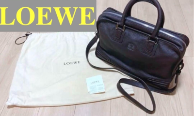 LOEWE Business Bag Shoulder Bag Leather Brown men's USED LOEWE Business Bag Shoulder Bag Leather Brown men's USED