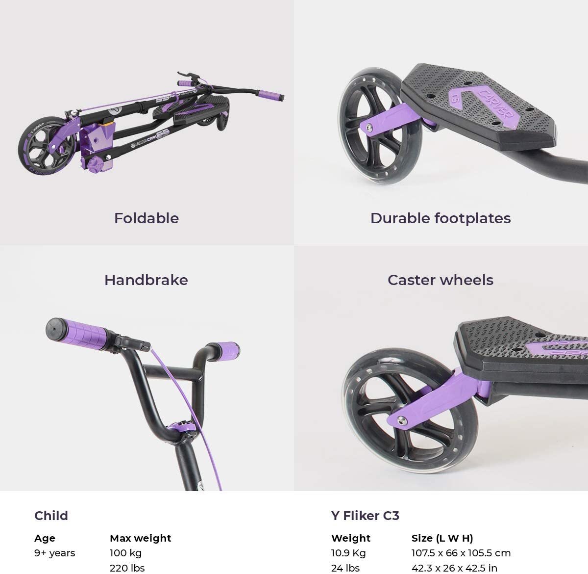 Yvolution Y Fliker C5 Carver Scooter Drifting Self Propelled