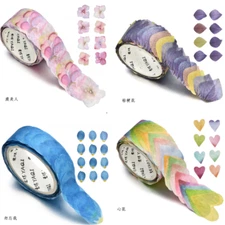 200PCS/Roll Masking Scrapbook Sticker Sticky Paper Flower Petals Tape Washi Tape