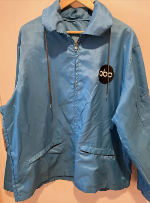 Vintage ABC Wide World of Sports Nylon Blue Nylon Windbreaker Rain