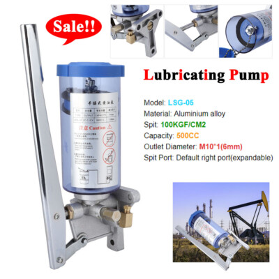 Manual Lubricating Grease Pump Hand Operated Grease Lubricator 6mm Outlet/500CC