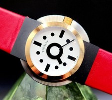 Orologio donna vintage TISSOT "Sottsass" lunetta oro 18 carati 1988 con scatola originale!!