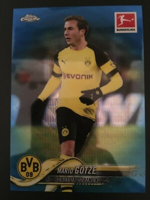 2018-19 Topps Chrome Bundesliga Blue Wave Refractor Mario Götze ed/99 DORTMUND
