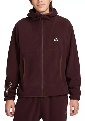 Nike ACG Wolf Tree Polartec Oversized Full Zip Fleece Hoodie Ale