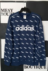 Adidas Mens Originals  Sweatshirt Front and back adidas graphics  Indigo Size:XL