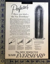 1924 WAHLT EVERSHARP WRITING PENCIL CHICAGO FOUNTAIN INKPEN DECOR AD FC4735