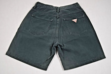 Vintage Guess Jean Shorts Size 29 90s Faded Black High Rise Made USA