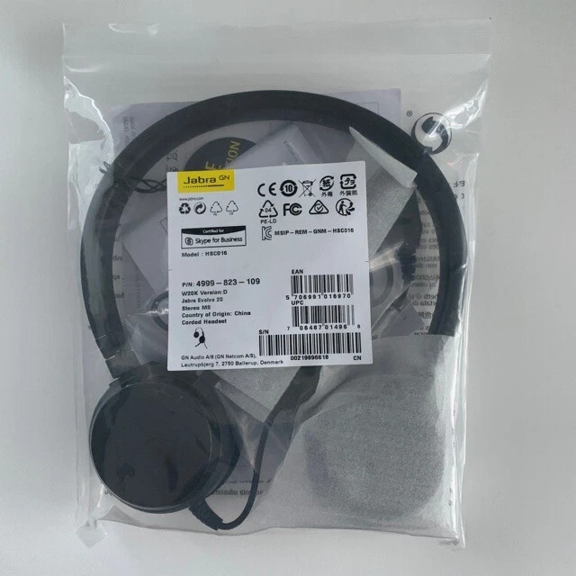 Auriculares Jabra Evolve 20 UC Stereo 