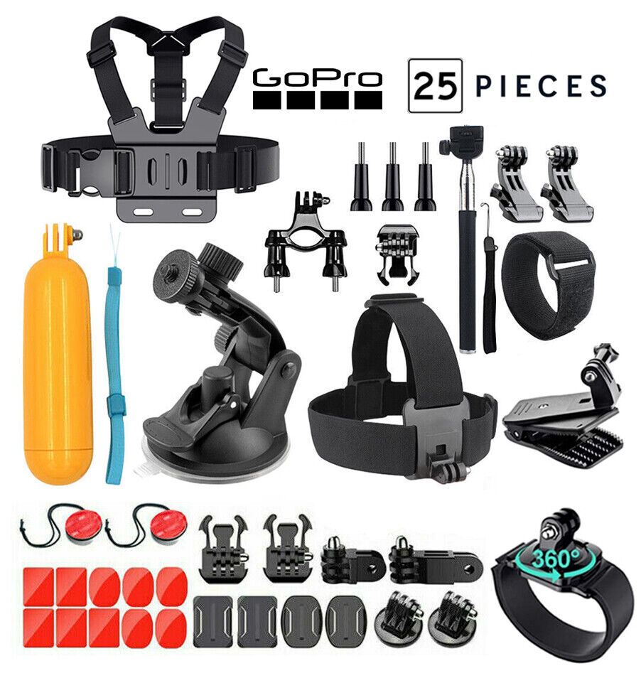 Excel Belyse dragt Accessories Kit for Gopro Hero 9 8 7 6 Session Black Tripod for Action  Camera US | eBay