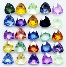 Certified 6 mm Natural Mix Color Sapphire 20 Pcs Lot Trillion Cut Loose Gemstone