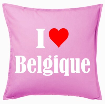 I Love Belgique Kissenbezug Pink Ich Liebe Belgique 148648