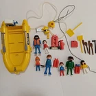 Vintage 1984 Playmobil Raft Diving Lot Raft Figures & Accessories
