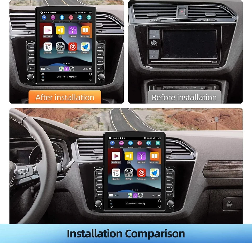 Android 15 GPS Navi FM Carplay Car Stereo Radio For 2009-2012 RAM 1500 2500 3500 - Imagem 3 de 4