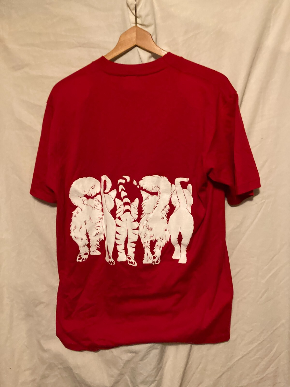 Vintage Heads and Tails Linda Lori Cat Shirt Xl red … Gem