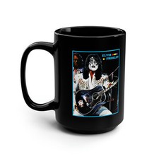Space Ace Frehey of KISS Elvis Frehley  Black Mug 15oz