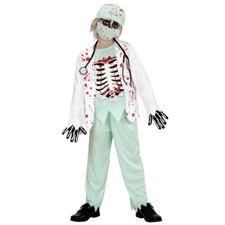 ZOMBIE DOKTOR KOSTÜM & MASKE KINDER Halloween Karneval Monster Arzt Jungen  0576