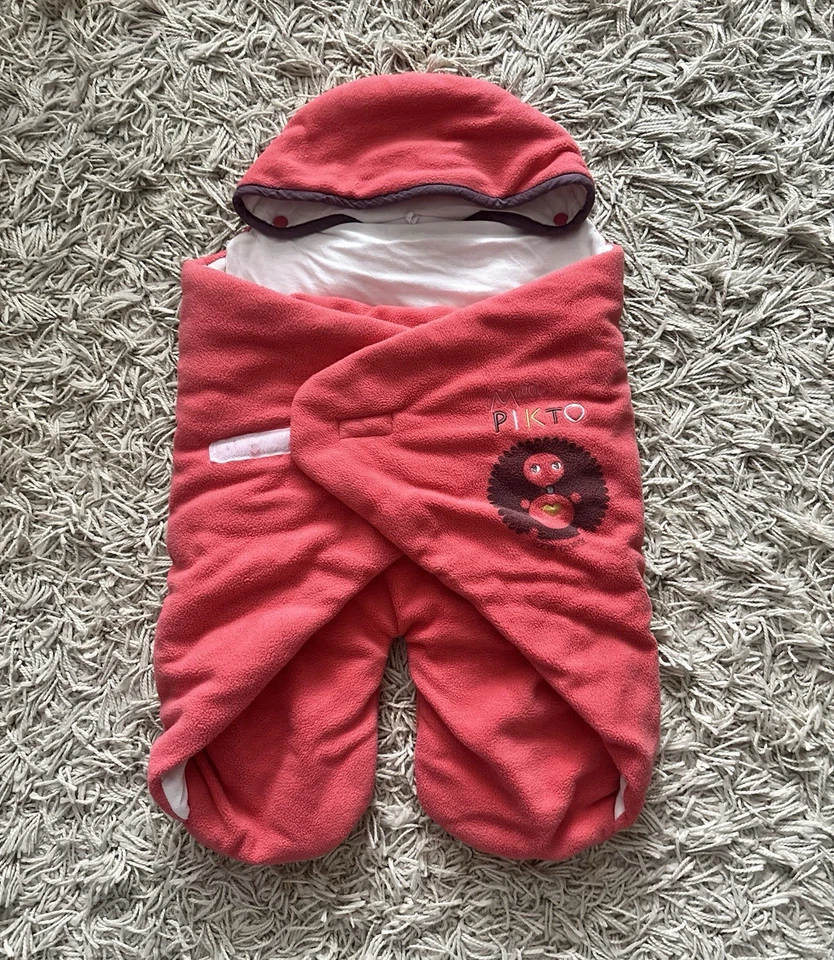 Nid D'ange Bébé Couverture D'emmaillotage Sucre D'orge Nouveau Né - Photo 1/3