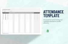 Simple to Use Attendance Template | Google Sheets |