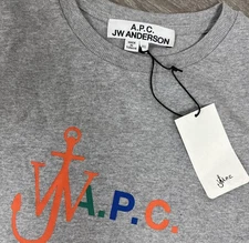 A.p.c. X Jw Anderson Men's Gray T-Shirt Cotton