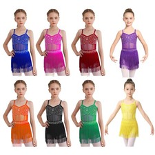 Girls Dancewear Stage Performance Ballroom Hip-Hop Skirted Jazz Dance Dress