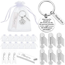 150 Pcs Employee Appreciation Gifts Bulk Thank You Keychains for Coworkers Teams