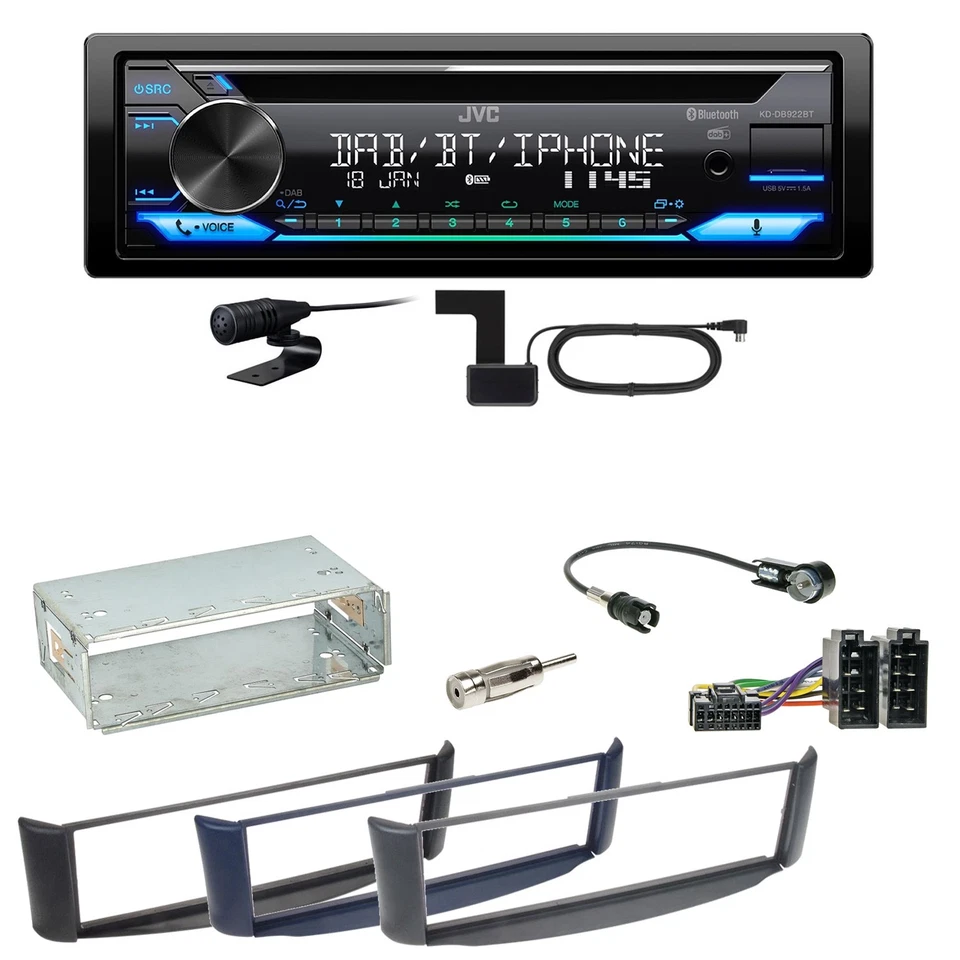 JVC KD-DB922BT Bluetooth Digitalradio USB CD Einbauset Smart ForTwo 450 - Bild 1 von 1
