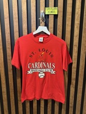VINTAGE 80s Logo 7 St. Louis Cardinals MLB Baseball Shirt Red Size L