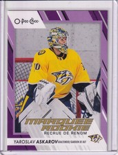 2023-24 O-PEE-CHEE OPC Marquee Rookie Purple Border #541 Yaroslav Askarov 28/49